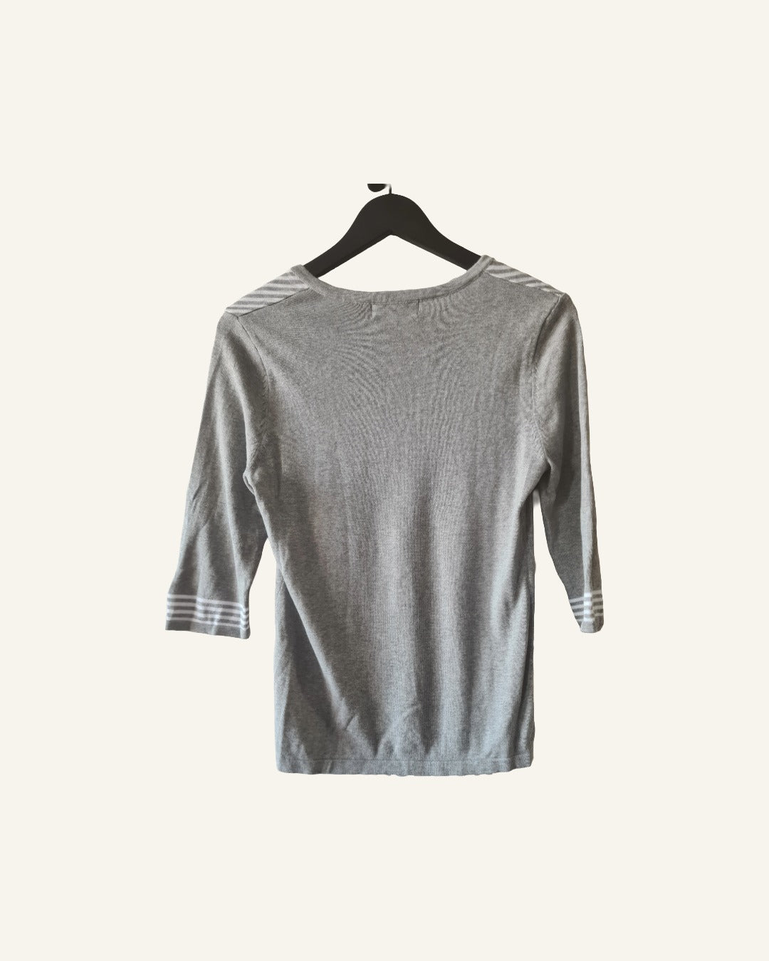 Collection L gestreept trui grijs/wit – maat 38/M – Tweedehands