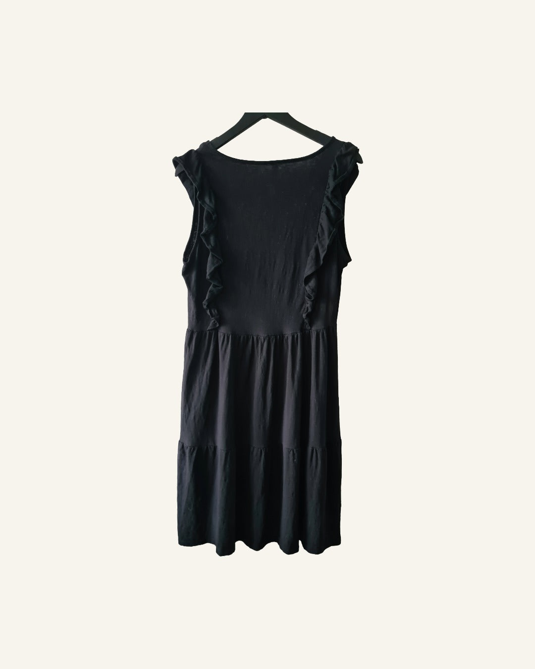 Ever Mi zwarte jurk met ruches – maat L – Tweedehands