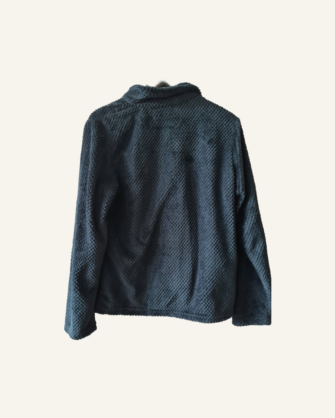 Donkerblauw vest met rits – maat S/M – Tweedehands