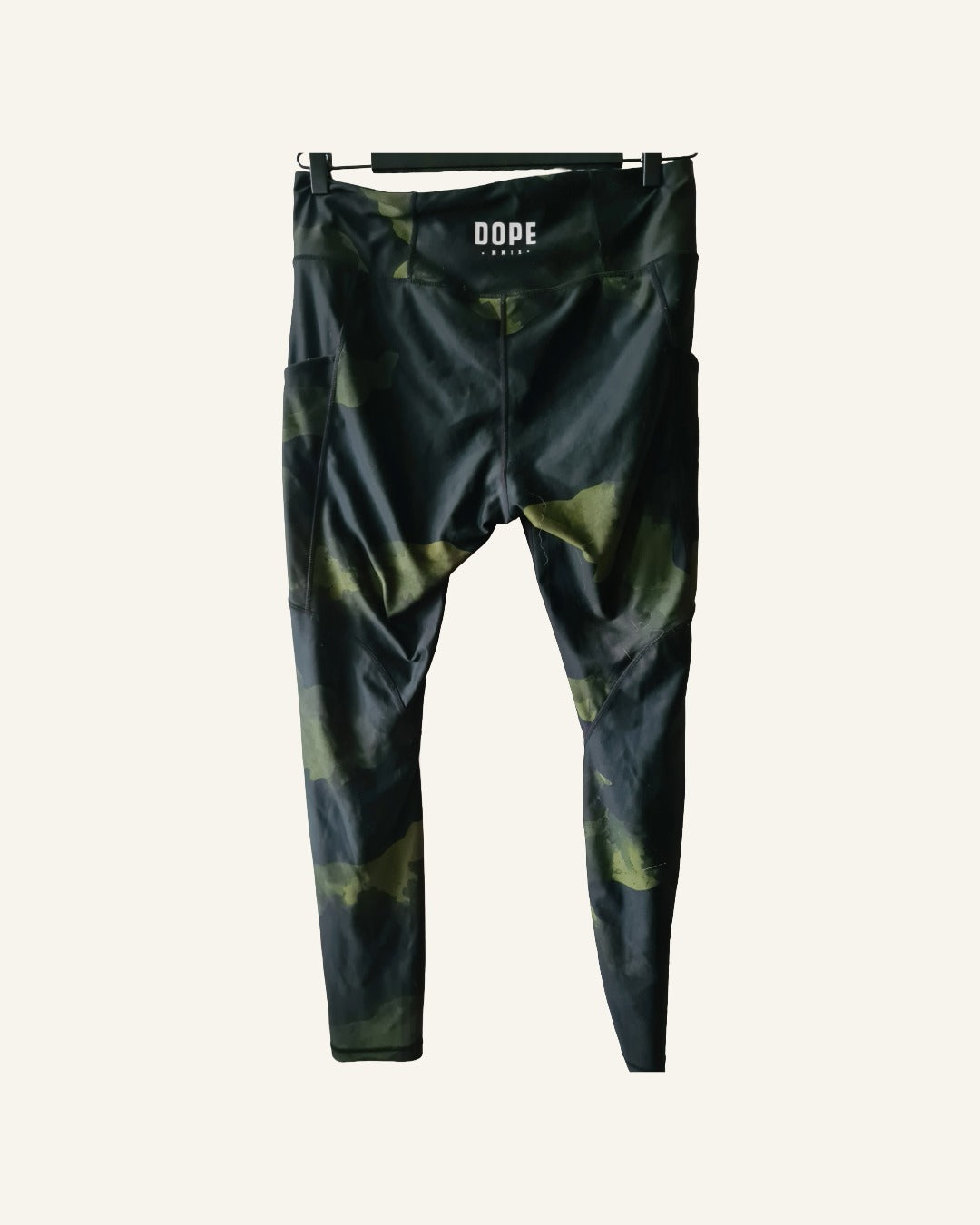 Dope sportlegging groen camouflage – maat XL – stretch – Tweedehands