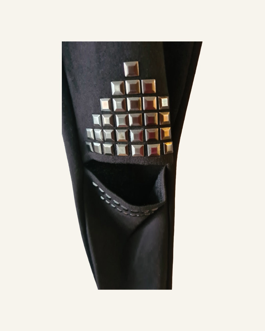 H&M legging zwart met studs – maat XS – Tweedehands