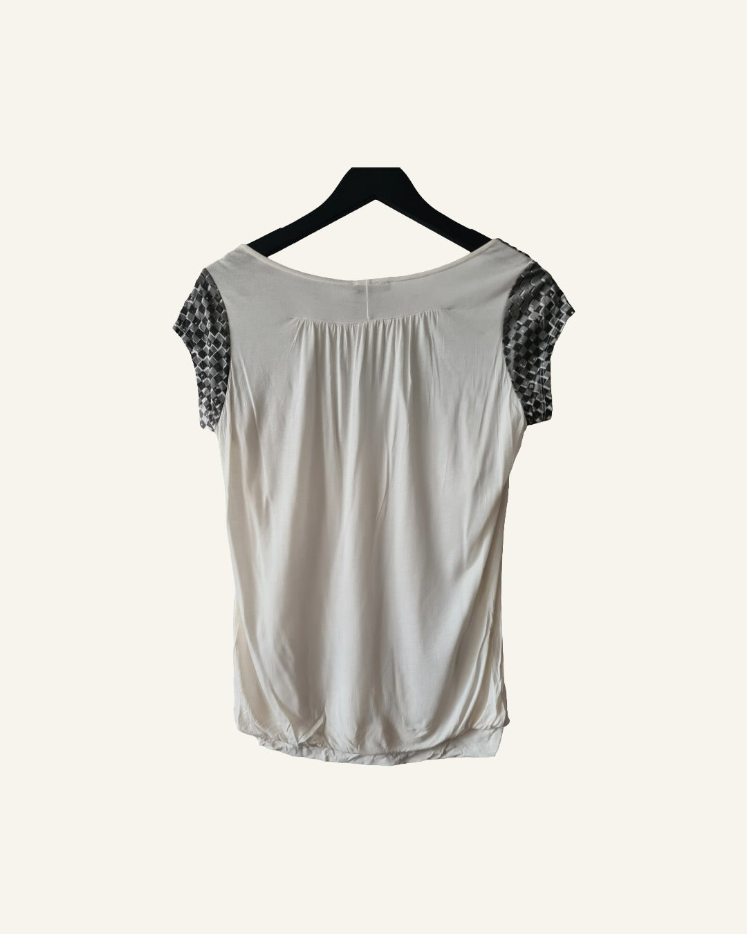 Turnover t-shirt – maat S – wit / grijs (nieuw met kaartje)