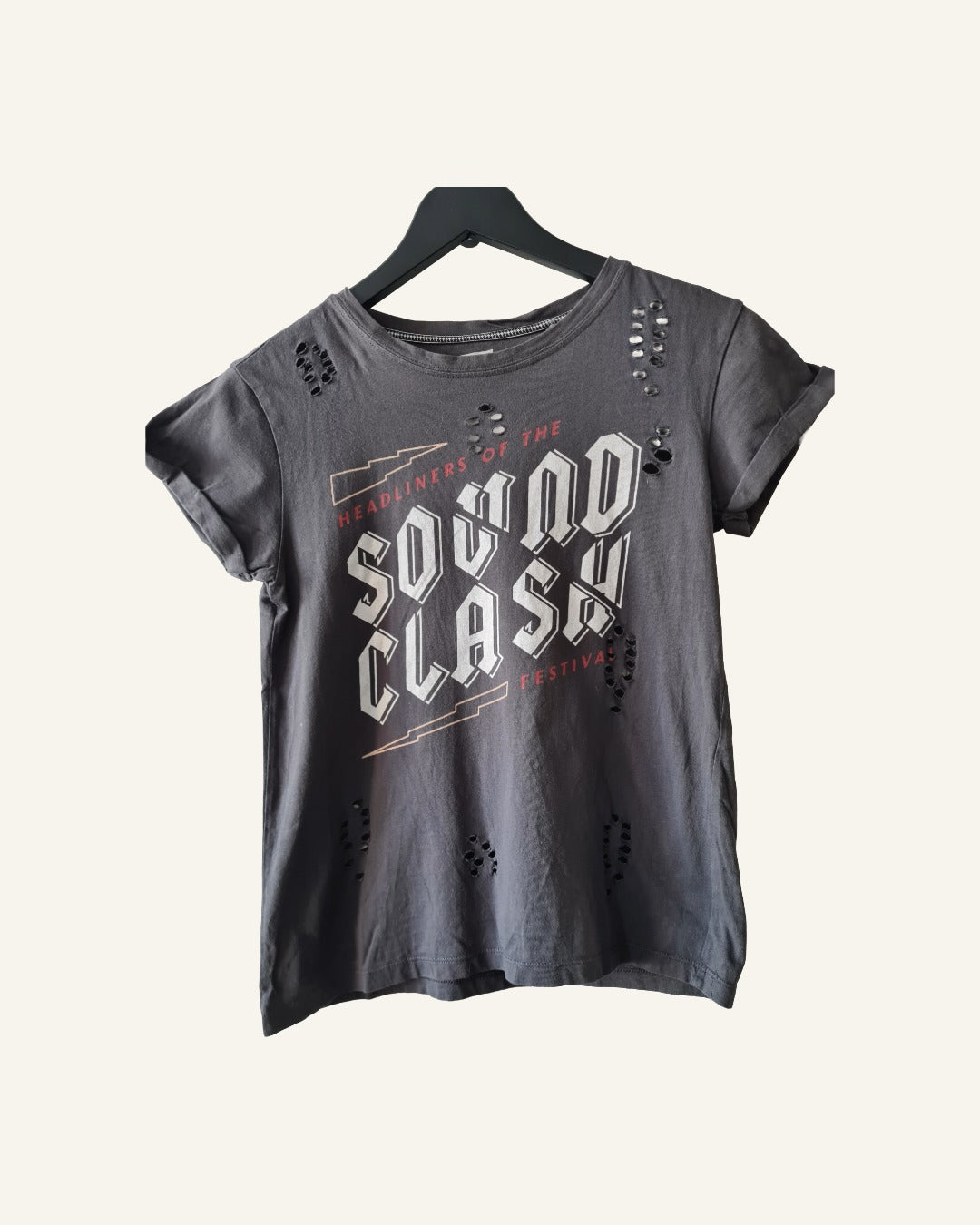 Sting T-shirt distressed – maat XXS – Tweedehands