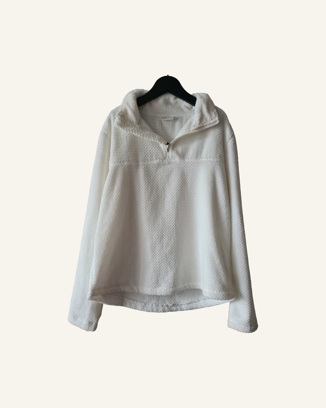 City Life fleece trui met halve rits – maat M – Tweedehands
