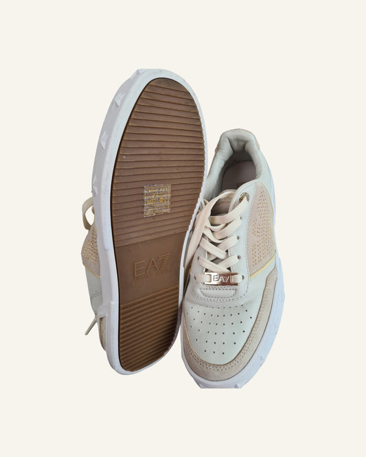 EA7 Emporio Armani sneakers met glansdetails – maat 38 – Nieuwstaat