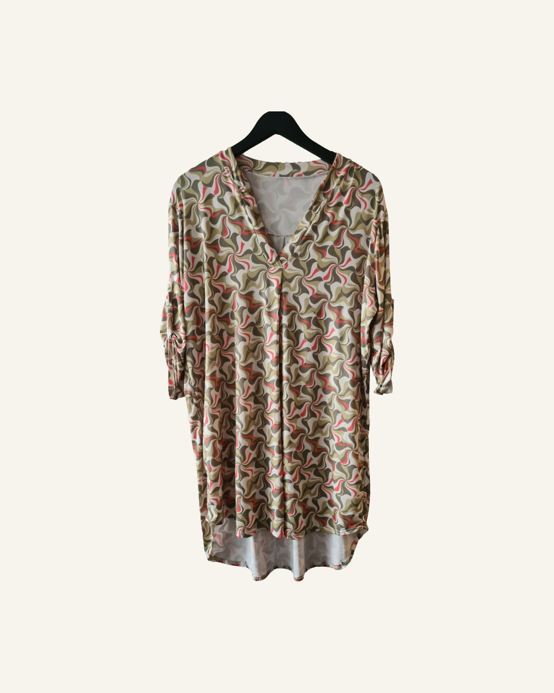 Jurk met grafische print – maat XXL – Tweedehands