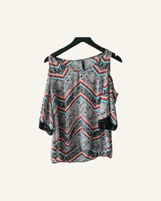 Jean Pascale off-shoulder tuniek – maat 42 – Tweedehands