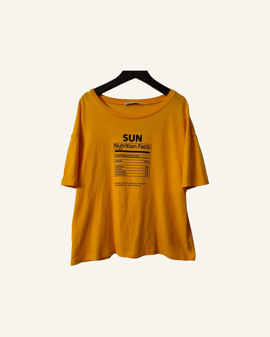 Zara T-shirt met print – maat S – Tweedehands