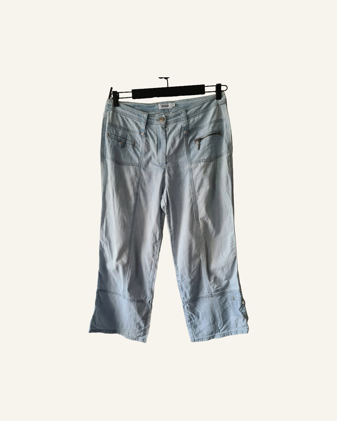 Biba 7/8 broek – lichtblauw – maat 42/44 – Tweedehands