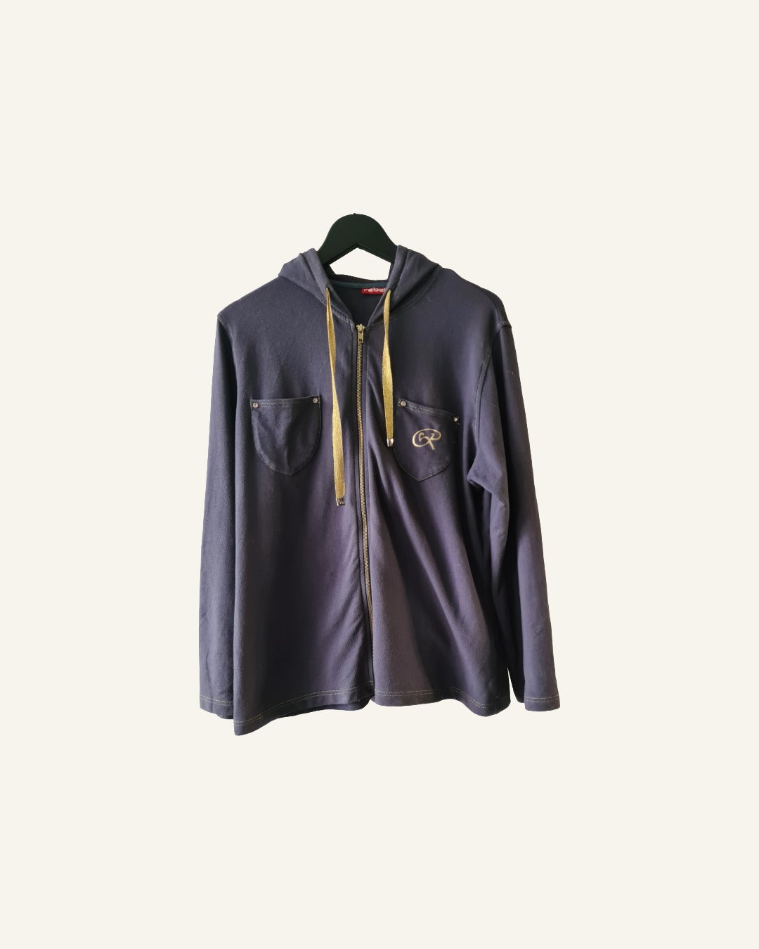 Rebelle vest met capuchon en rits – maat 44 – Tweedehands