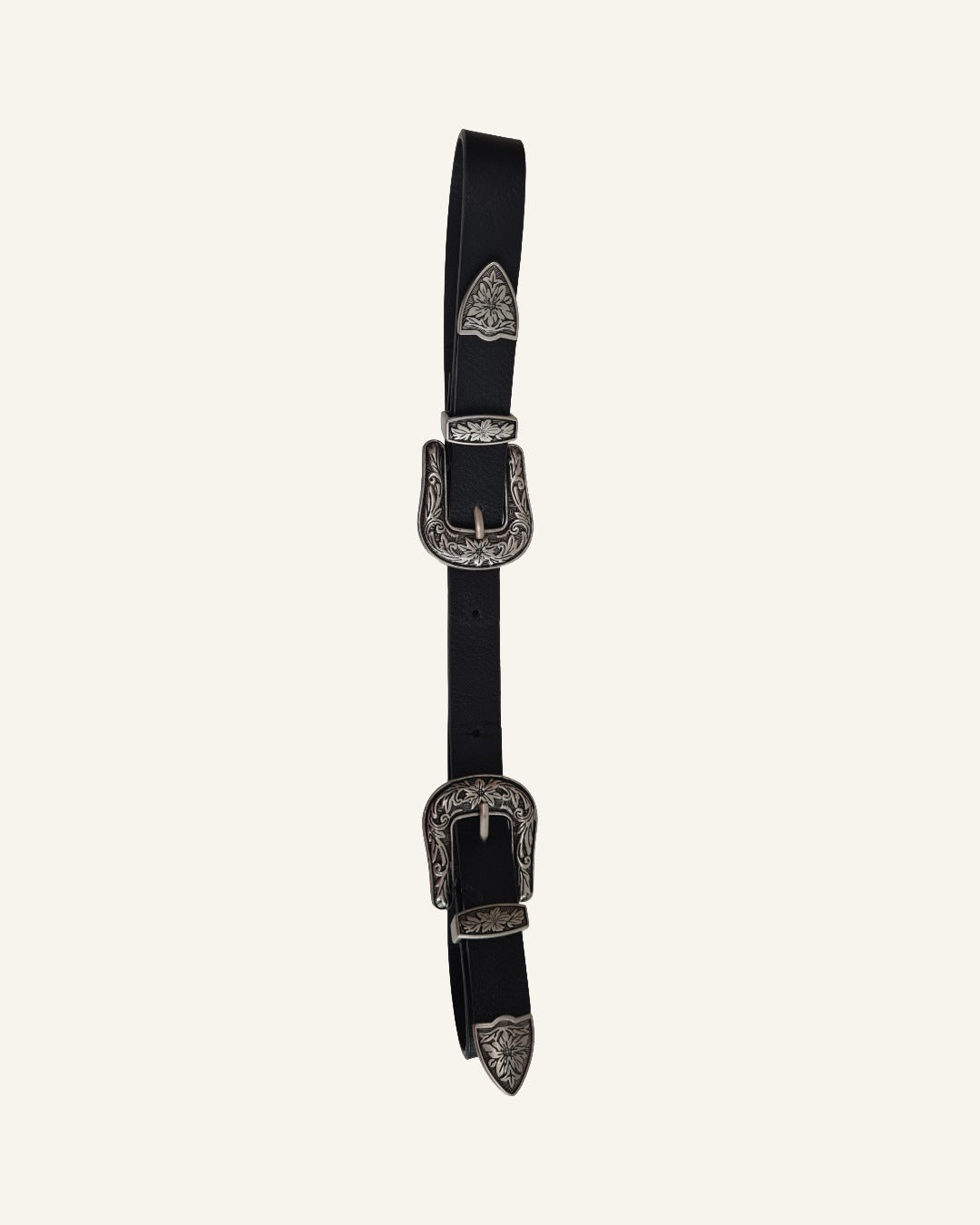 Western riem met dubbele gesp – 65 cm – Tweedehands