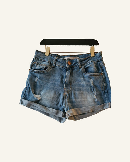 Tweedehands FB Sister denim spijkershort – maat M – lichtblauw