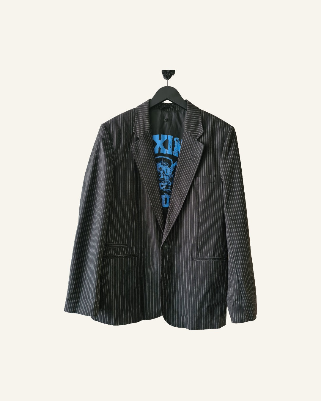 Clockhouse heren blazer met krijtstreep – maat L – Tweedehands