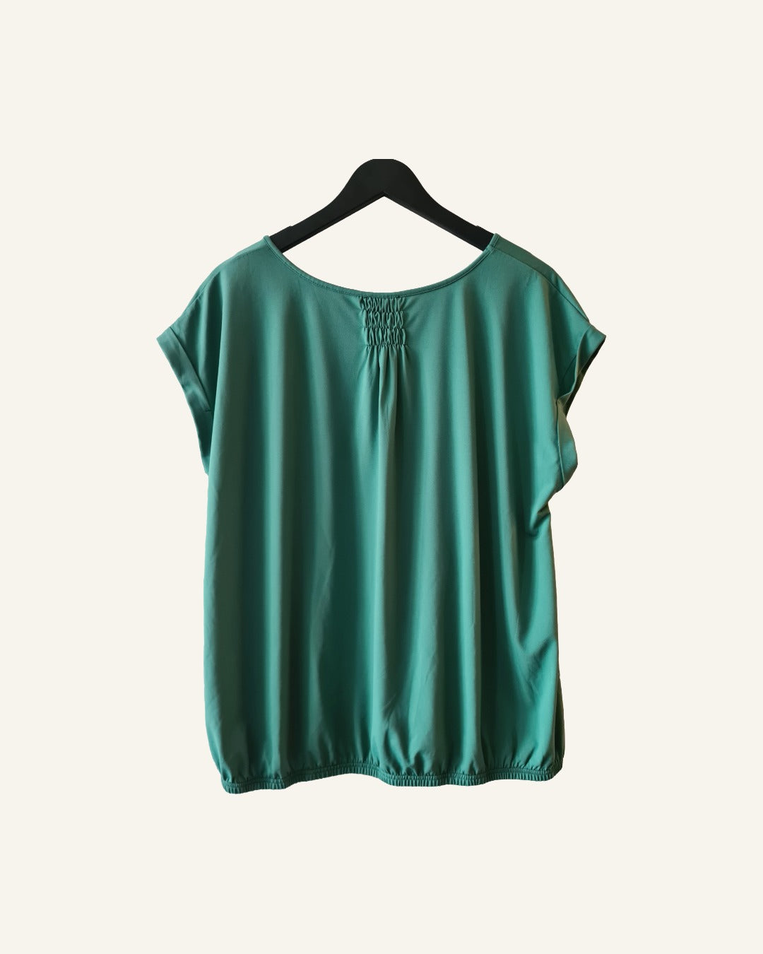 Norah tuniek / T-shirt groen – maat 46 – elastische zoom – Tweedehands