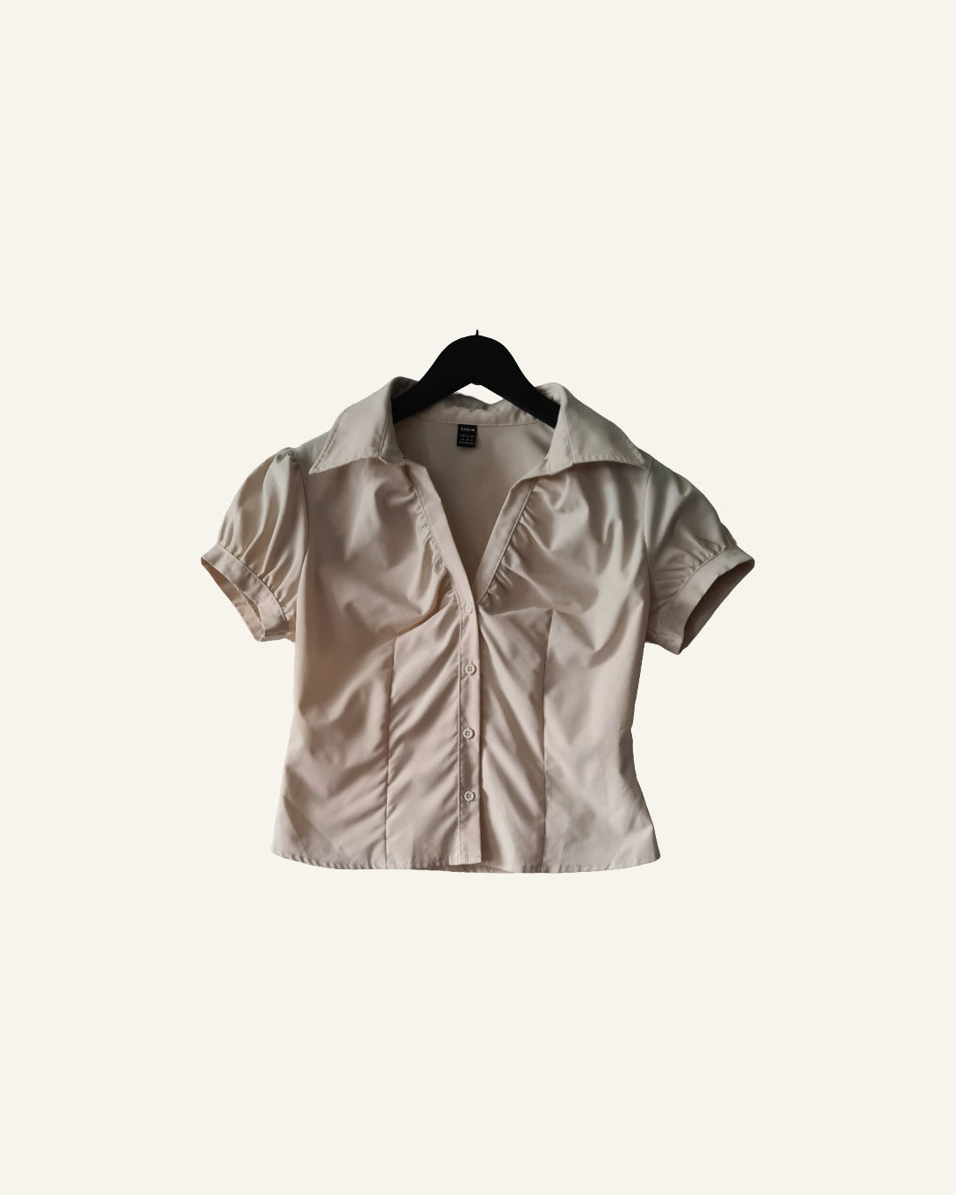 Blouse – beige – maat M – Tweedehands