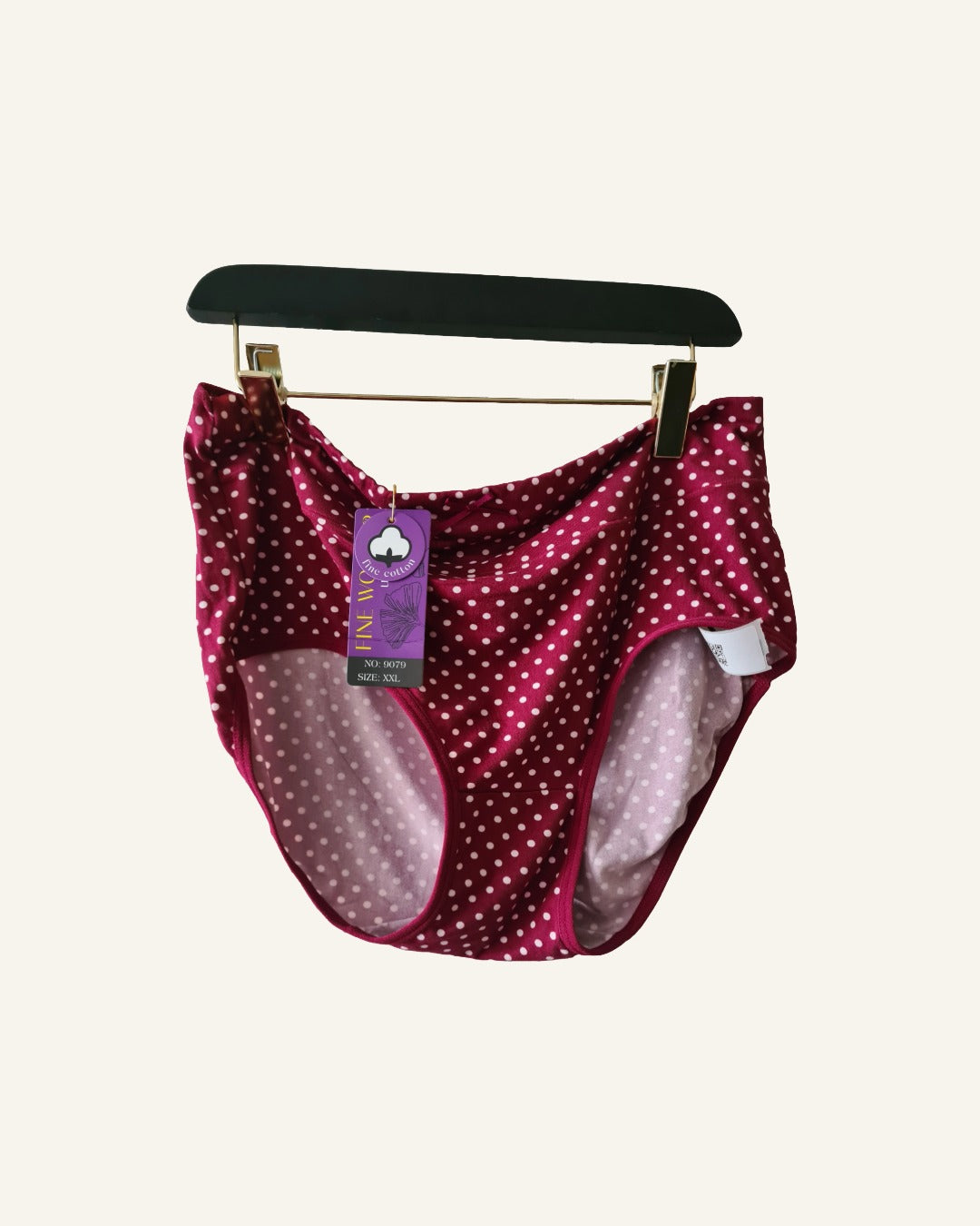 Fine Woman slip bordeaux met stippen – maat XXL – nieuw met kaartje