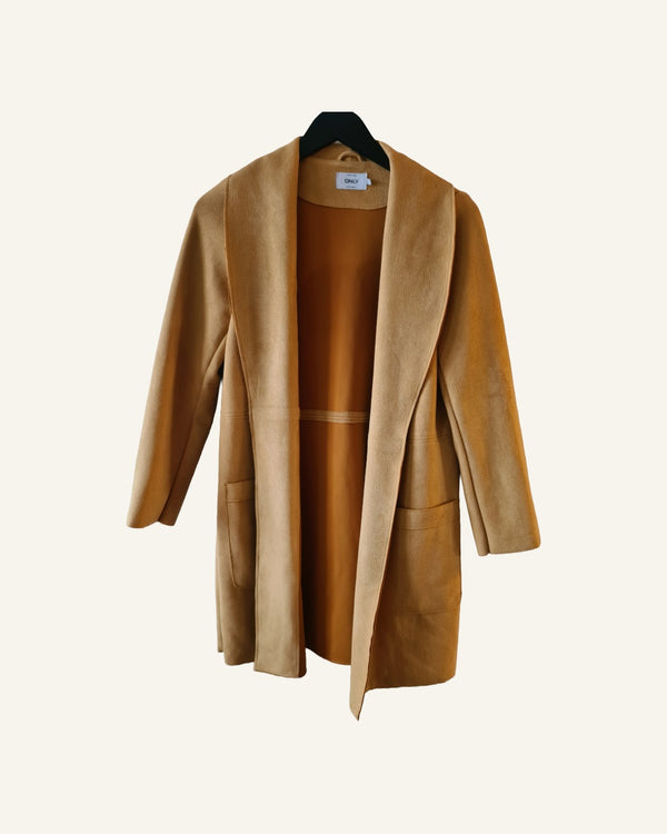 ONLY suèdelook vest/jas – maat S – Tweedehands