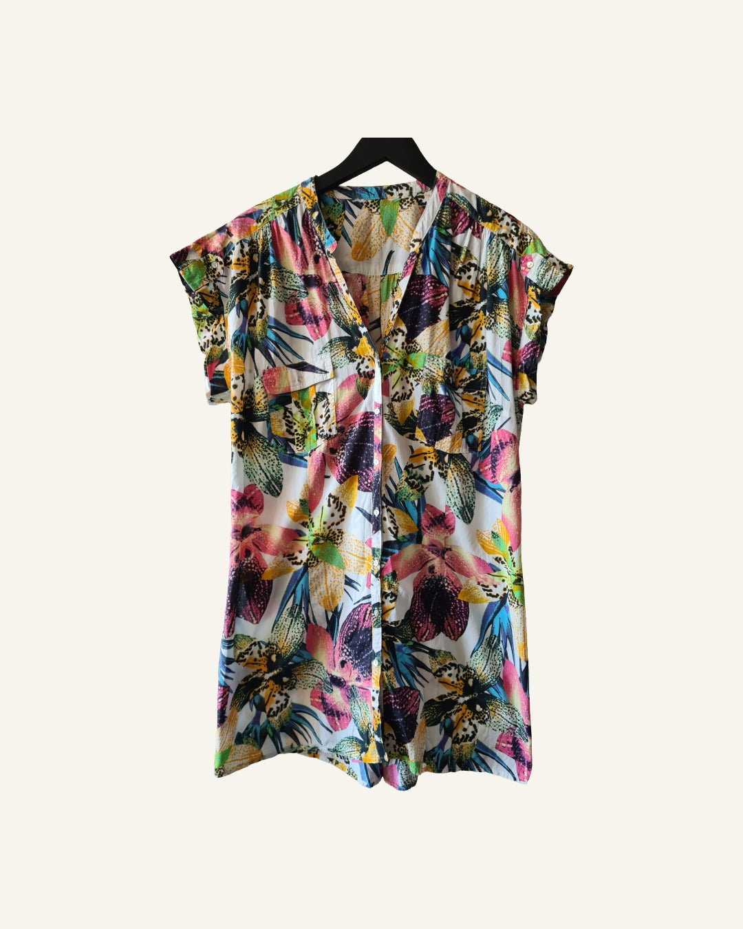 Miss Etam lange blouse – maat XL – Tweedehands