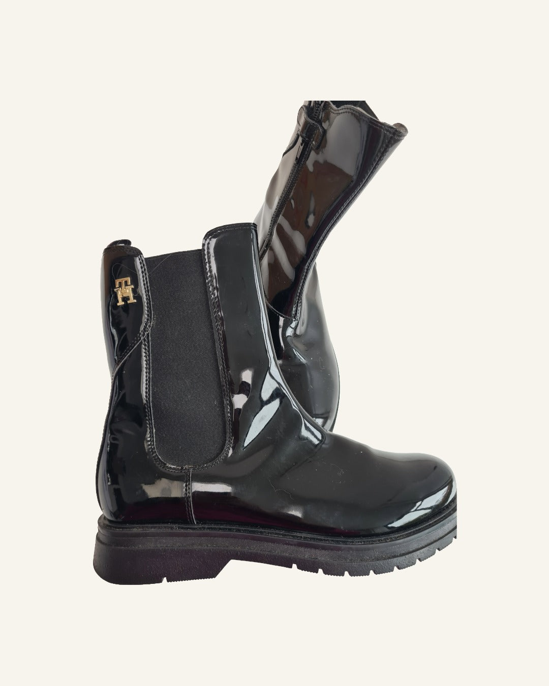 Tommy Hilfiger lakleren laarzen – maat 38 – Tweedehands