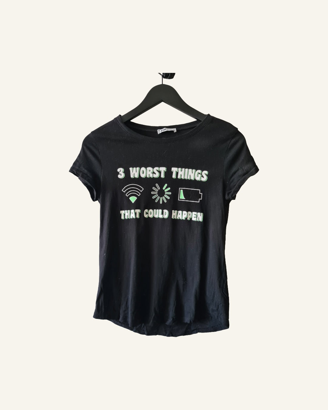 FB Sister T-shirt met print – Maat S – Tweedehands