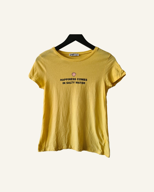 FB Sister T-shirt “Happiness comes in salty water” – Maat S – Tweedehands