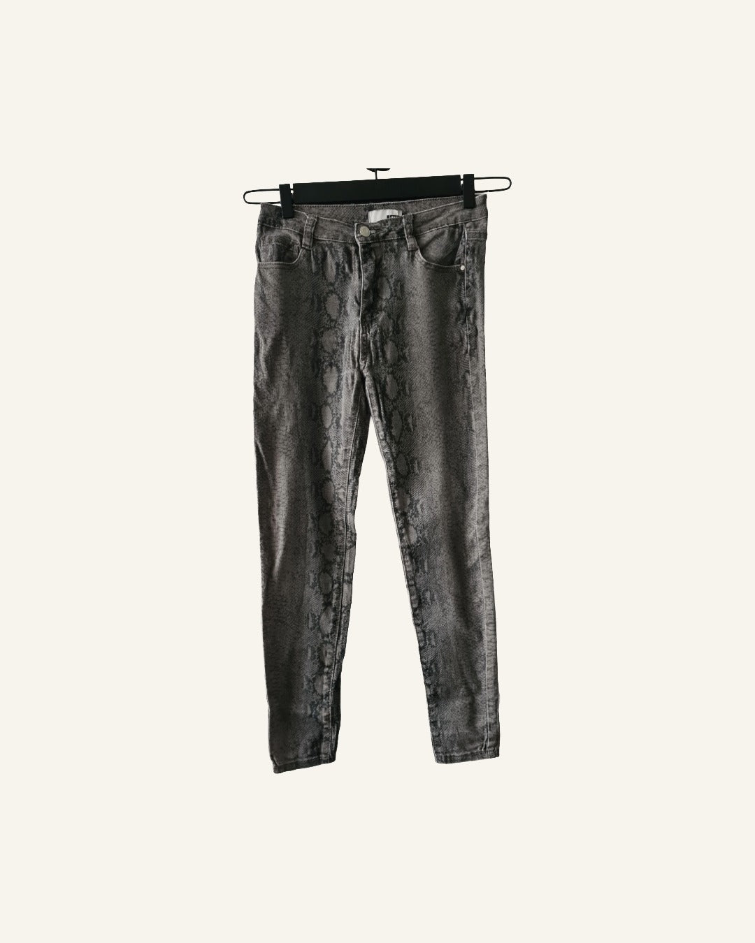 Lavia skinny jeans met slangenprint – maat 40 (valt als S/M) – Tweedehands