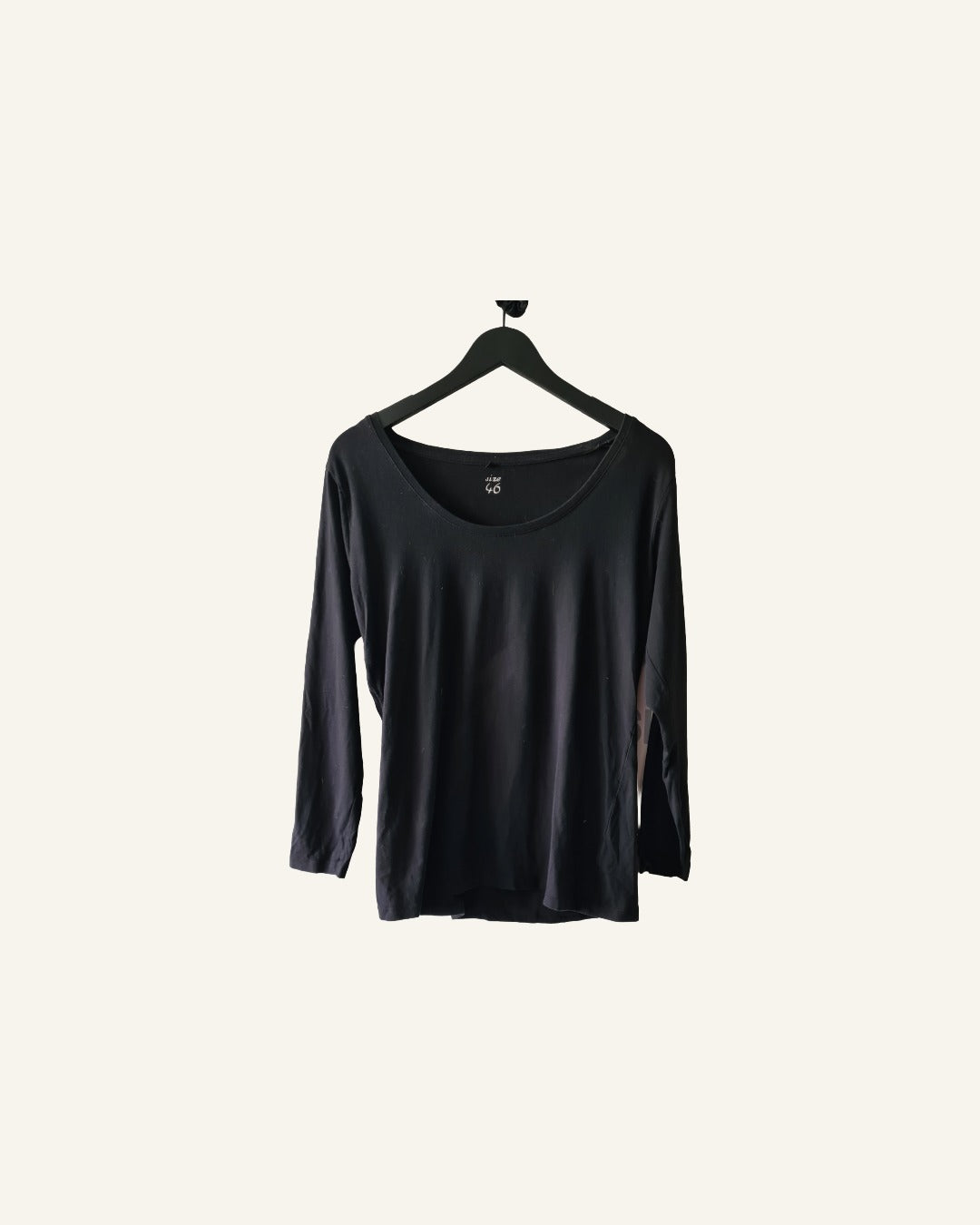 longsleeve – maat 46 – zwart – Tweedehands