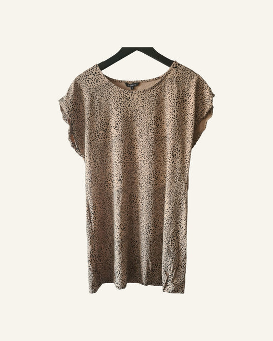 MS Mode jurk met animal print – maat onbekend (valt als M/L) – Tweedehands
