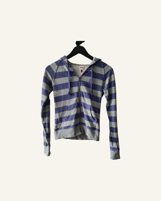 ONLY gestreept vest met rits – maat S – Tweedehands