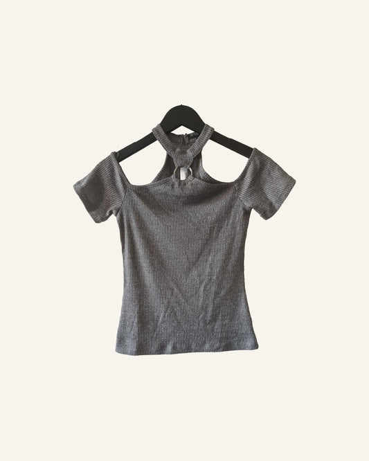 CoolCat party shirt met glitterdraad – maat M – Tweedehands
