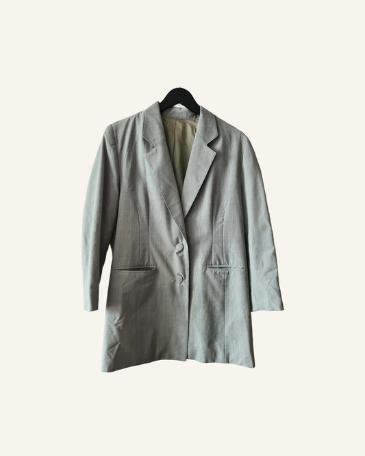 Vintage colbert lang - maat 42 / XL - Tweedehands