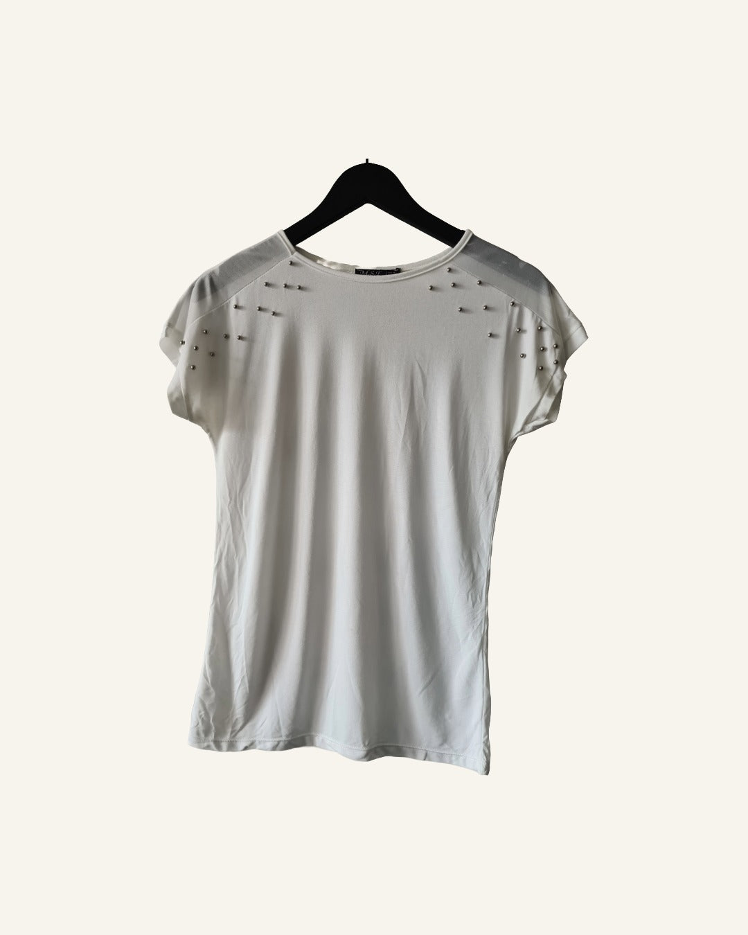 MSI t-shirt met parels – maat 40 – Tweedehands